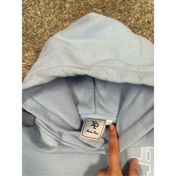 Inaka Power IP Light Blue Hoodie Pullover Sweatshirt Unisex S Gym Weightlifting - Picture 3 of 11